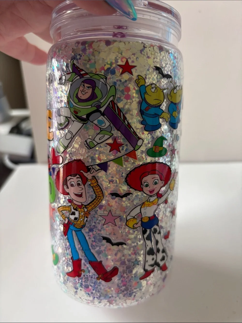 Toy Story 16 oz Dry Glitter Acrylic Tumbler Custom Cup